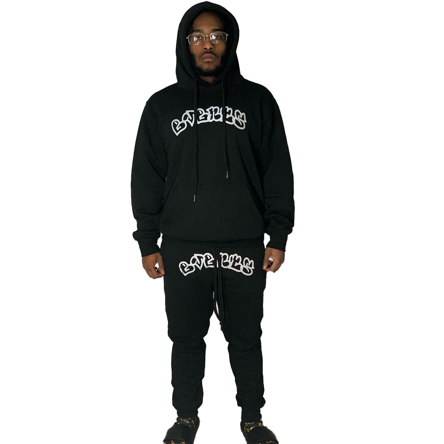 Black Graffiti Jogging Suit