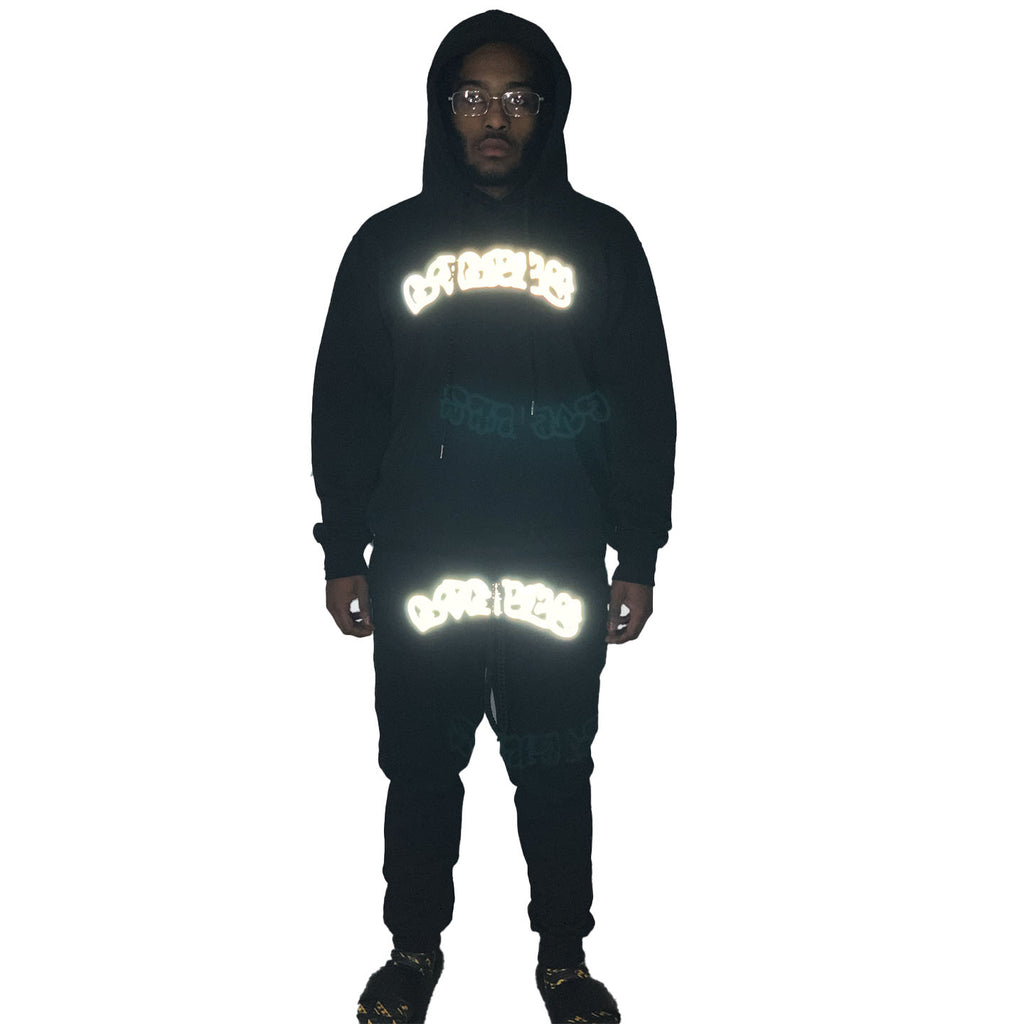 Black Graffiti Jogging Suit