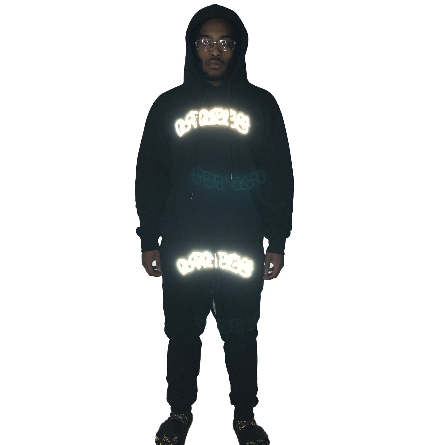 Black Graffiti Jogging Suit
