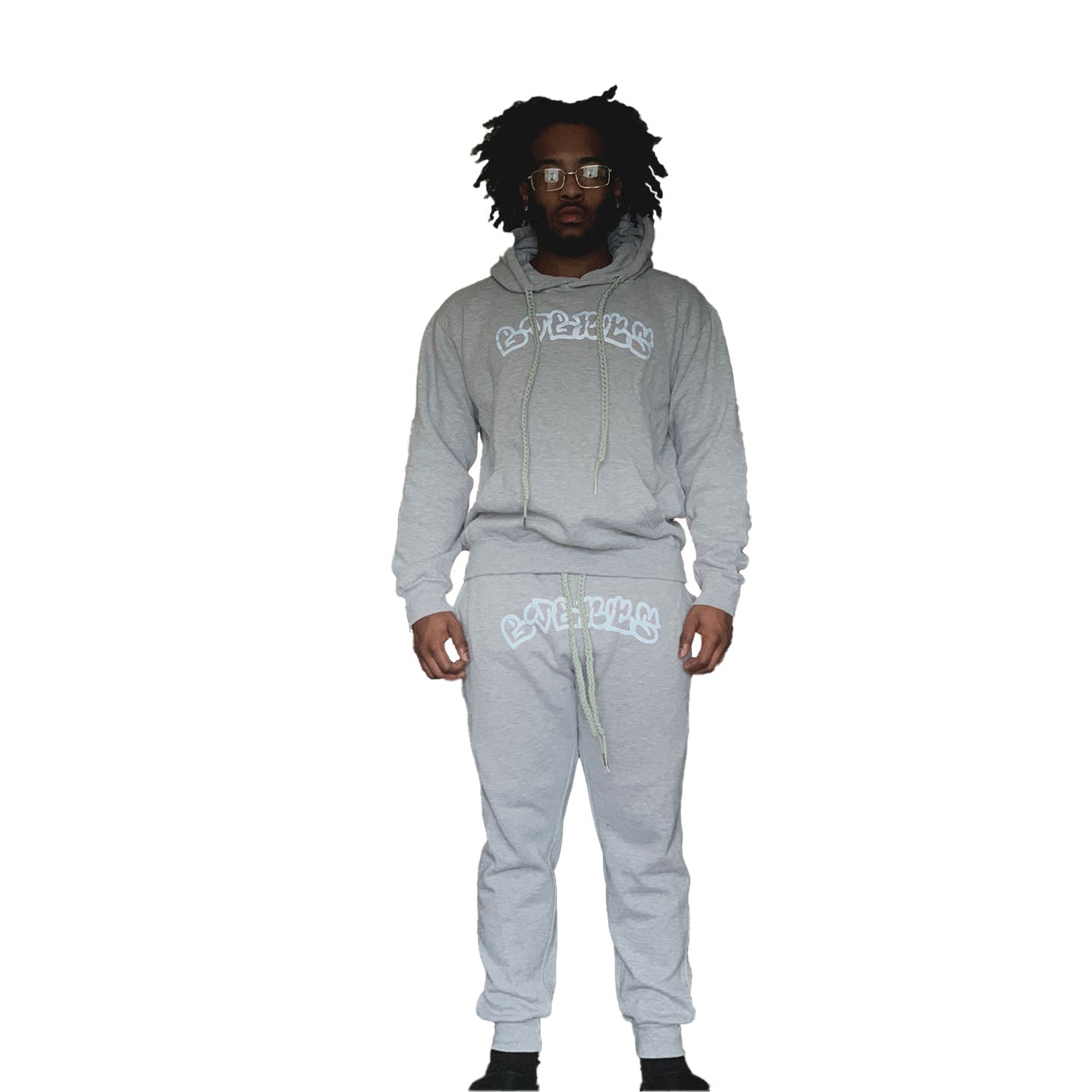 Gray Graffiti Jogging Suit