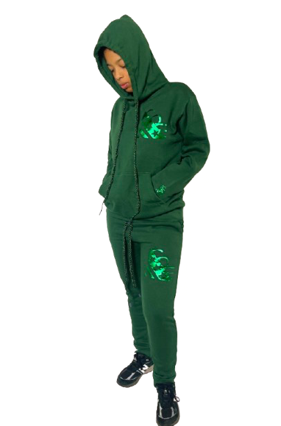 Green Hue Jogging Suit