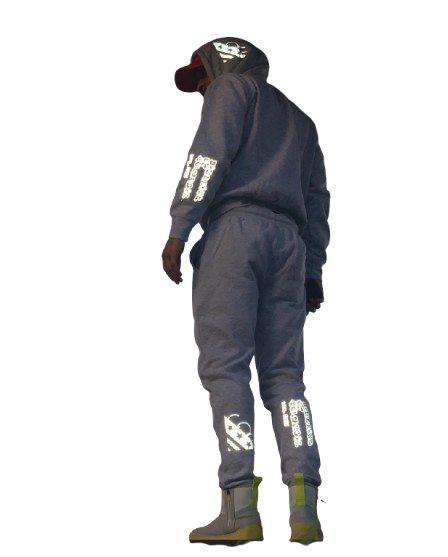 Gray Graffiti Jogging Suit